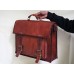 "Handmade 16″ Brown Leather Laptop Office Messenger bag Cross body Bag With Big Pocket.