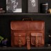 16 Inch Vintage Handmade Leather Messenger Bag Laptop Briefcase Computer Satchel Bag for Men & Women