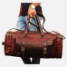 Genuine leather travel weekender overnight duffel bag Travel Gym Sports Overnight Weekender Leather Bag for men and women