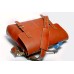 15 inch genuine leather briefcase bag - Handmade crossbody laptop satchel( Orange )