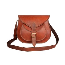 9" Women's Real Leather Shoulder Cross Body Satchel Saddle Tablet Retro Rustic Vintage Bag Handbags Purse